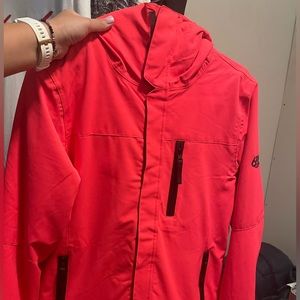 Bright coral 686 ski/snowboard hooded jacket. Worn once.